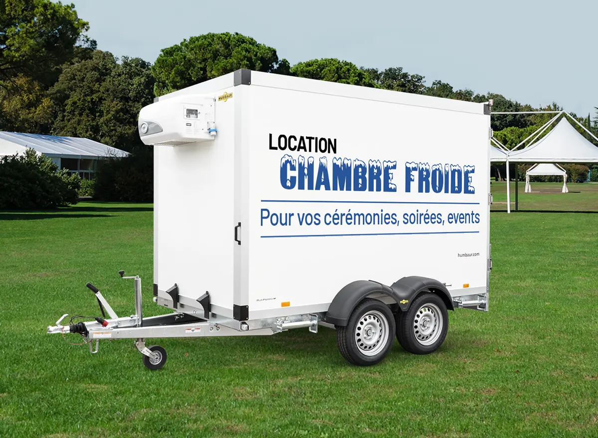 Remorque frigorifique lors d'un événement
